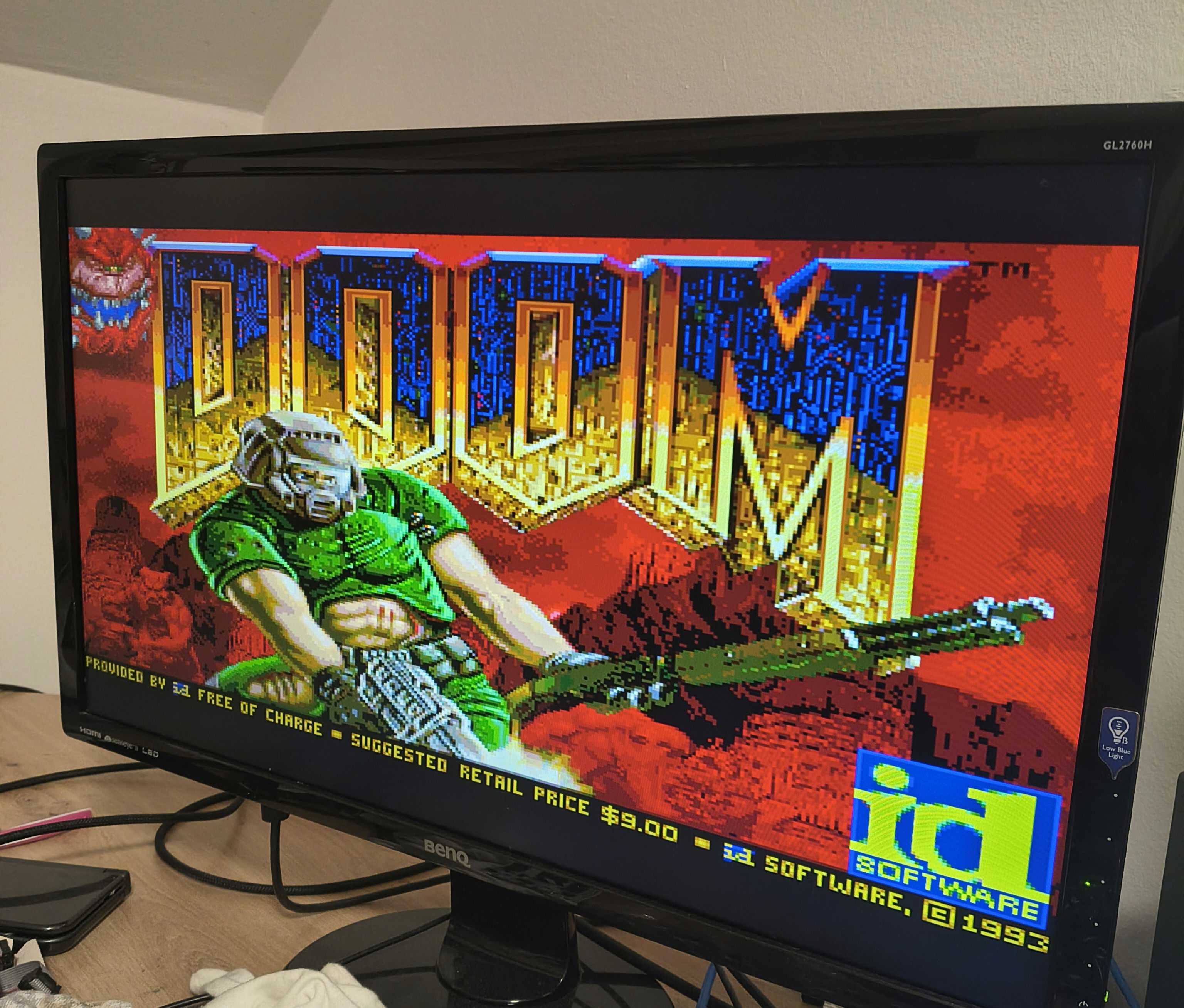 The title screen of DOOM.
